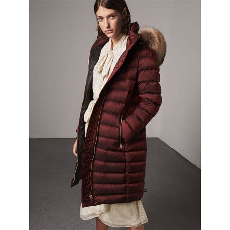 burberry burgandy women puffer jacket|Burberry sleeveless puffer jacket.